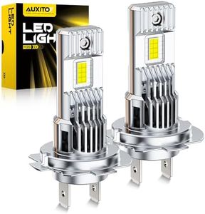AUXITO H7 Bulb - 1000% Brighter 6500K White Illumination, Factory Halogen Size Match, Simple Plug and Play, 99% Vehicle Compatible, Pack of 2