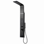 X-XONIER Stainless Steel 304 Grade Shower Panel 4-in-1 Tower System Rainfall shower Body Massage Spray Handheld shower Easy Connect Matt Finish Black