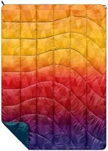 Rumpl The NanoLoft Puffy Blanket | Indoor Outdoor Camping Blanket for Traveling, Picnics, Beach Trips, Concerts | 38" x 52" | Pyro Tri-Fade, Travel