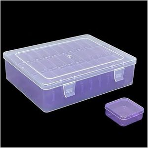 Bead Organizer Box- 31 Pcs Small Bead Organizers and Storage Plastic Cases Mini Clear Bead Storage Containers Boxes with Hinged Lid and Rectangle Bracelet Making DIY Jewelry Craft Nail Colorful box