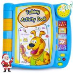 Talking Activity Book for Toddlers 2 Years and Up - Interactive Sound Book with Learning Activities Including ABC Letters, Words, Spelling, Quiz and 10 Songs, Screen-Free Educational Toy for Kids