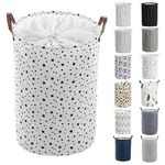 Haundry Thickened Large Laundry Hamper with Durable Handle,21.6" Tall Collapsible Round Laundry Basket Bin for Clothes Storage