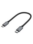 CableCreation CC0837 USB C Cable Short 0.65 FT, USB-C to Micro USB A OTG Cable, Compatible with DJI Spark/DJI Mavic/Mavic Pro/Mavic Pro Platinum/Mavic Air Controller 0.2m, Space Gray,Black