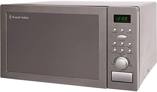 Russell Hobbs Digital Combination Microwave Stainless Steel 25 Litre 900 W with 8 Auto Cook Menus, 5 Power Levels with Clock & Timer Fan Assisted Oven & Defrost Function Mirror Door Finish RHM2574