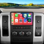 for Dodge RAM 1500 2500 3500 Radio Upgrade 2009 2010 2011 2012,Android Stereo Replacement,Touch Screen,Build in Wireless carplay Wired Android Auto,Free Camera