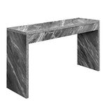 Convenience Concepts Northfield Console Table 48" - Contemporary Desk, Entryway, or Vanity Table for Hallway, Living Room, Office, Gray Faux Marble