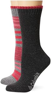 Columbia Lot de 2 Paires de Chaussettes avec contrôle de l'humidité pour Femme, Charbon, Taille Unique