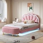 LED Floating Bed Frame Full Size wi