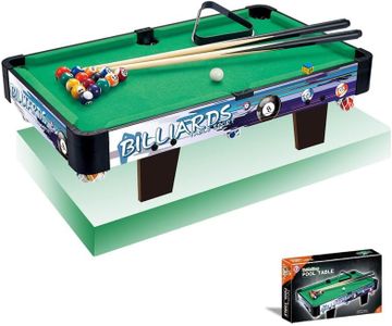 Kids Mini Pool Table Billiards Snooker Game Set – Fun Toy Gift with Cues Balls