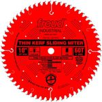 Freud LU91R010 10-Inch 60 Tooth ATB Thin Kerf Miter Saw Blade with 5/8-Inch Arbor and PermaShield Coating