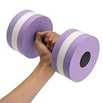 Yue668 Aquatic Dumbells, 1Pairs Water Aerobic Exercise Foam Dumbbell Pool Resistance,Water Aqua Fitness Barbells Hand Bar Exercises Equipment for Weight Loss (1Pairs, Purple)