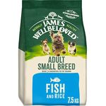 James Wellbeloved Complete Dry Adult Small Breed Dog Food Fish and Rice, 7.5 kg