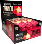 Warrior HIGH PROTEIN BARS (20g Protein each) - Low Carb, Low Sugar - Pack of 12 Crispy Crunch Bars - Raspberry Lemon Cheesecake