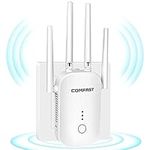 WiFi Extender WiFi Repeater, 1200Mbps WiFi Extenders Signal Booster for Home w/Ethernet Port, 2.4GHz & 5GHz Dual Band Internet Repeater WiFi Signal Booster, Up to 8000Sq. ft and 35+ Devices (White)