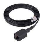 Tosuny 6-pin Extension Mic Cord 155cm/61in Applicable for FT-7800R, FT-8800R, FT-7900R, FT-8900R, etc. Removable Separation Handheld Mic Extension Mic Cord for Yaesu