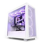 Nzxt H7 Flow Atx Mid-Tower Glass Computer Case/Gaming Cabinet - White | Support - Mini-Itx, Micro-Atx, Atx, and Eatx (Up to 272Mm) | Pre-Installed 2 X 120 Mm Fans - Cm-H71Fw-01