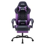 Gaming Chair Massage Gamer Chair Adult Gamers Choice Size Cool Big People, PC Video Game Ergonomic Gamingchair with Footrest, Racing Office Computer Reclining Comfortable Recliner