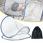 JUSGTPS Ultralight Portable Pop-Up Mosquito Net Tent, Head Mini Folding Mosquito Net, Sleeping Bag Bug Net for Bedding Camping Traveling Patio, Weighs Only 0.12 Lbs (Large)