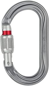 PETZL OK Carabiner - Oval Carabiner for Use with Pulleys and Ascenders for Climbing and Glacier Travel - Screw-Lock