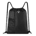 BeeGreen Black Drawstring Backpack 