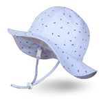 Ami&Li tots Unisex Child Adjustable Wide Brim Sun Protection Hat UPF 50 Sunhat for Baby Girl Boy Infant Kids Toddler, Boat Anchor, 0-9 Months