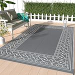 GENIMO Outdoor Rug for Patio, Reversible Plastic Waterproof RV Rugs, Clearance Large Mat, Porch, Camping, Picnic, Deck, Camper, Balcony