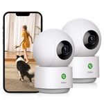 AOSU 2K Security Camera Indoor, 3MP Baby Monitor Pet Dog Camera, One-Touch Call, Support 5G & 2.4G WiFi, 360° Pan-Tilt Motion Tracking, Home Surveillance Camera, Night Vision, Compatible with Alexa