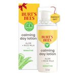 Burt's Bees Sensitive Hydrating Gentle Daily Face Cream Moisturizer Face Lotion for Sensitive Skin, Holiday Gift, with Aloe and Rice Milk, 98.9% Natural Origin, Developed with Dermatologists, 51g