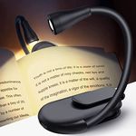 NYRWANA Study Lamp, Reading Light for Book, Book Light, Book Reading Light with Clip, Book Lamp, Book Light for Night Reading, Night Lamp for Study, Reading Lamp, 3 Modes, Portable - LED (Black)
