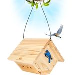 Wren Birdhouses for Outside - Cedar Bluebird Houses for Outside with 9 Air Vents, Removable Bottom Panel for Easy Cleaning - Great Gifts for Grandma, Grandpa Gift