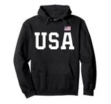 USA Hoodie For Women & Men | Patriotic American Flag Unisex Pullover Hoodie