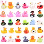 Rubber Duck Toy Assortment - Jeep Ducks for Ducking - Duckies for Kids - 10 Pcs Ducky Playset Bath Toys - Rubber Ducks for Beach Pool - Goody Bag Stuffers Classroom Prizes - Easter Gifts for Kids