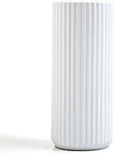 Elevate Your Home Decor with Our Elegant 20 cm White Ribbbed Ceramic Vases - Perfect for Table Centerpieces and Floral Pampas Grass Arrangements