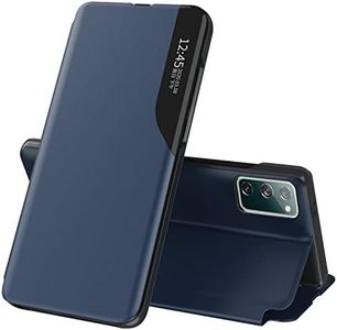 Cover S20 FE per Samsung S20 FE 5G in pelle sottile trasparente Flip Folio Custodia a libro per Samsung Galaxy S20 FE Case 360 Full Body Antiurto Antigraffio Cavalletto Stand Cover (Blu)