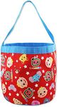 CoComelon Collapsible Nylon Basket Bucket Tote Bag (Red, One Size)