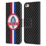 Head Case Designs Officially Licensed Shelby Carbon Fiber Logos Leather Book Wallet Case Cover Compatible With Apple iPhone 6 / iPhone 6s