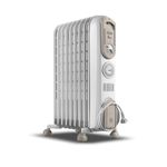 De'Longhi Vento Series V550918T.WB Electric Oil Heater, Low Consumption Electric Heater, 9 Elements, Timer, Intuitive Buttons for Environments up to 50 m³, 3 Levels of