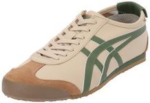 Onitsuka Tiger MEXICO 66 UNISEX (BEIGE/GRASS GREEN, UK Footwear Size System, Adult, Men, Numeric, Medium, 4)