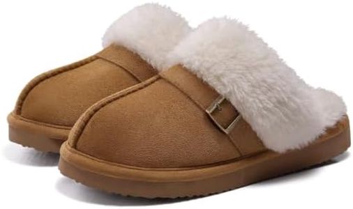 Litfun Fuzzy Memory Foam Slippers for Women Indoor Outdoor House Shoes