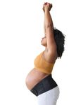 Ingrid & Isabel Basics Pregnancy Support Belt, No-Show Maternity Belly & Back Support Band, Black, Womens Size S/M