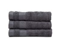 Mush 100% Bamboo Face Towel | Ultra Soft, Absorbent, & Quick Dry Towels for Facewash, Gym, Travel | Suitable for Sensitive/Acne Prone Skin | 13 x 13 Inches | 500 GSM Pack of 3- Grey