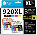 Smart Ink Compatible Ink Cartridge Replacement for HP 920 XL 920XL (2BK & 2C/M/Y 8 Pack Combo) Compatible with HP Officejet 6000 6500 6500A 7000 7500 7500A