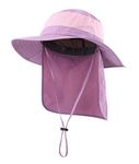 Home Prefer Womens UPF50+ Sun Protection Hat for Fishing Cycling Boating Hiking Gardening Mesh Sun Hat Purple