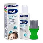 Hedrin Head Lice Shampoo & Comb Kit, Kills Head Lice & Eggs in 5 Minutes, Clinically Tested, Suitable for Adults & Children, 100ml (4 x 25ml Treatments), (Formerly All-in-One - Packaging May Vary)