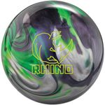 Bowlerstore Products Brunswick PRE-DRILLED Rhino Reactive Bowling Ball - Carbon/Lime/Silver Pearl 10lbs
