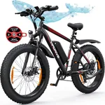 Electric Bikes for Adults, E-Bike with 48V 13Ah Removable Battery, 26" X 4" Fat Tire, 5 PAS Modes, 7 Speeds, Up to 25 Km/h, Large Smart LCD Display, Up to 100 KM E Mountain Bikes(Climber 1.1 Red)