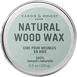 Caron & Doucet - Natural Wood Conditioning Vegan Wax Finish - 100% Plant Based Wood Conditioning and Polishing Wax Finish - Orange Scented - Suitable for Natural Wood Furniture. (100g)