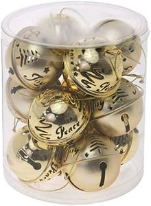 Boston International Christmas Winter Holiday Xmas Bells Tree Ornament, Set of 12, Gold