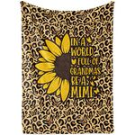 InnoBeta Mimi Leopard Throw Blanket - Mimi Gifts for Grandma - in a World Full of Grandmas be a Mimi - Flannel Blankets Gift for Mimi on Christmas, Birthday, Thanksgiving - 50" x 65"