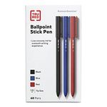 TRU RED 24377912 Ballpoint Pens Medium Point 1.0mm Assorted Colors